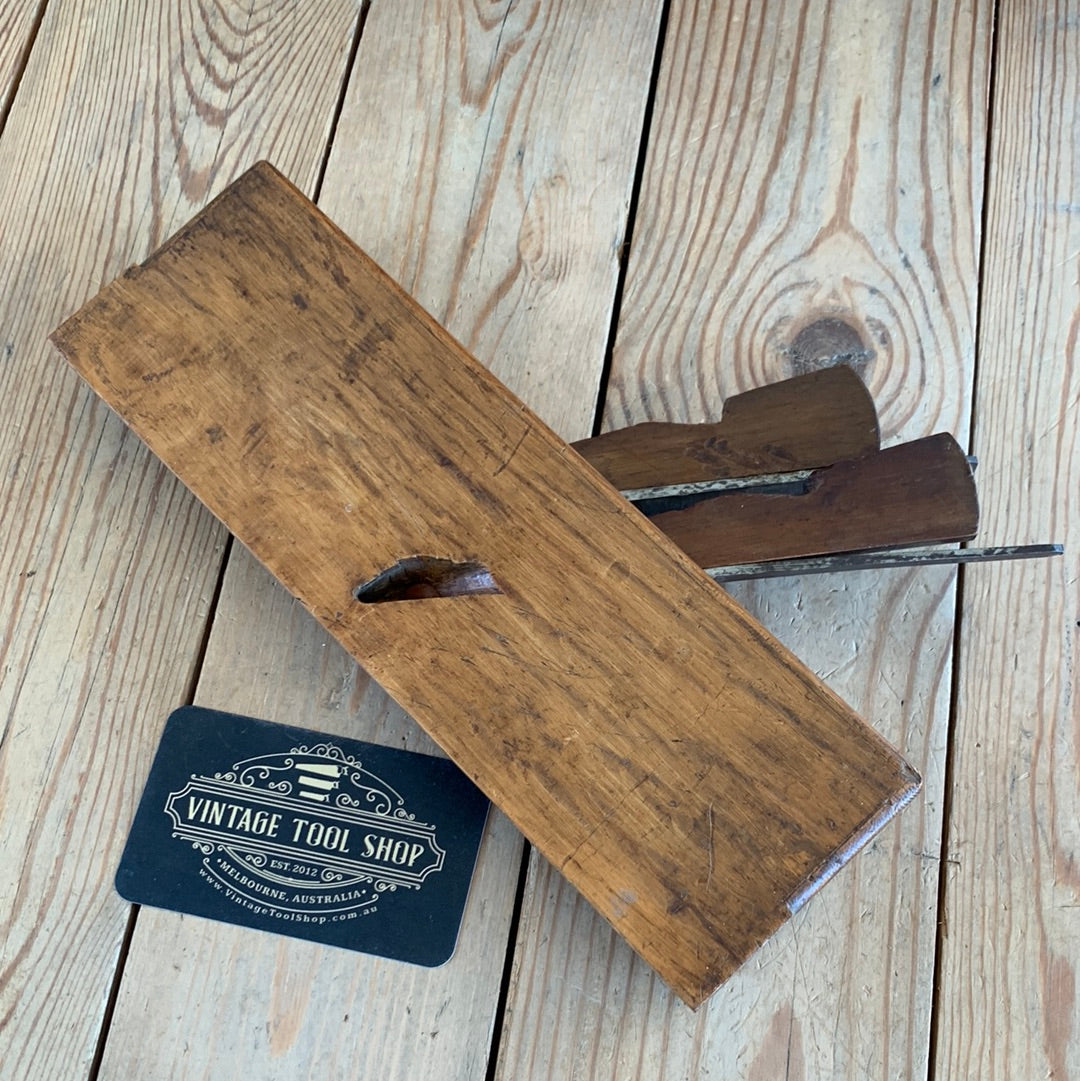 Y1355 Vintage COOL FRENCH Twin Iron Wooden MOULDING PLANE