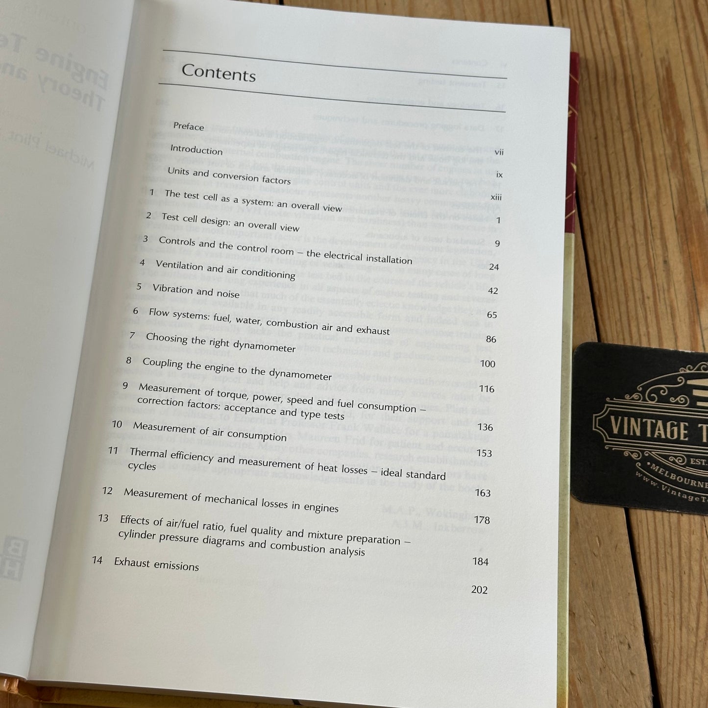 XBN63 Vintage BOOK ENGINE TESTING THEORY and PRACTICE by M.Plint & A.Martyr