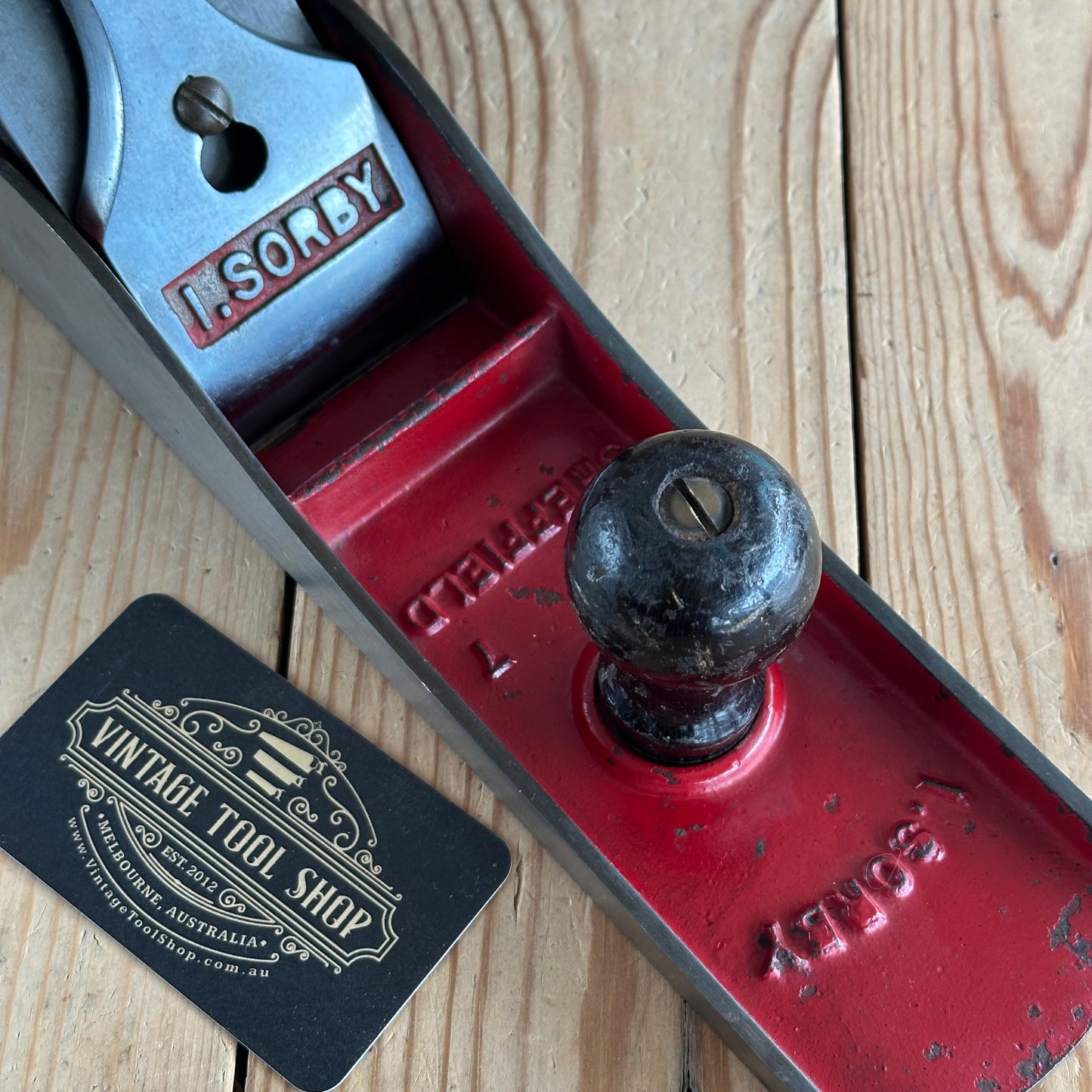 SOLD. N865 SCARCE! Vintage I.SORBY S7 England jointer PLANE