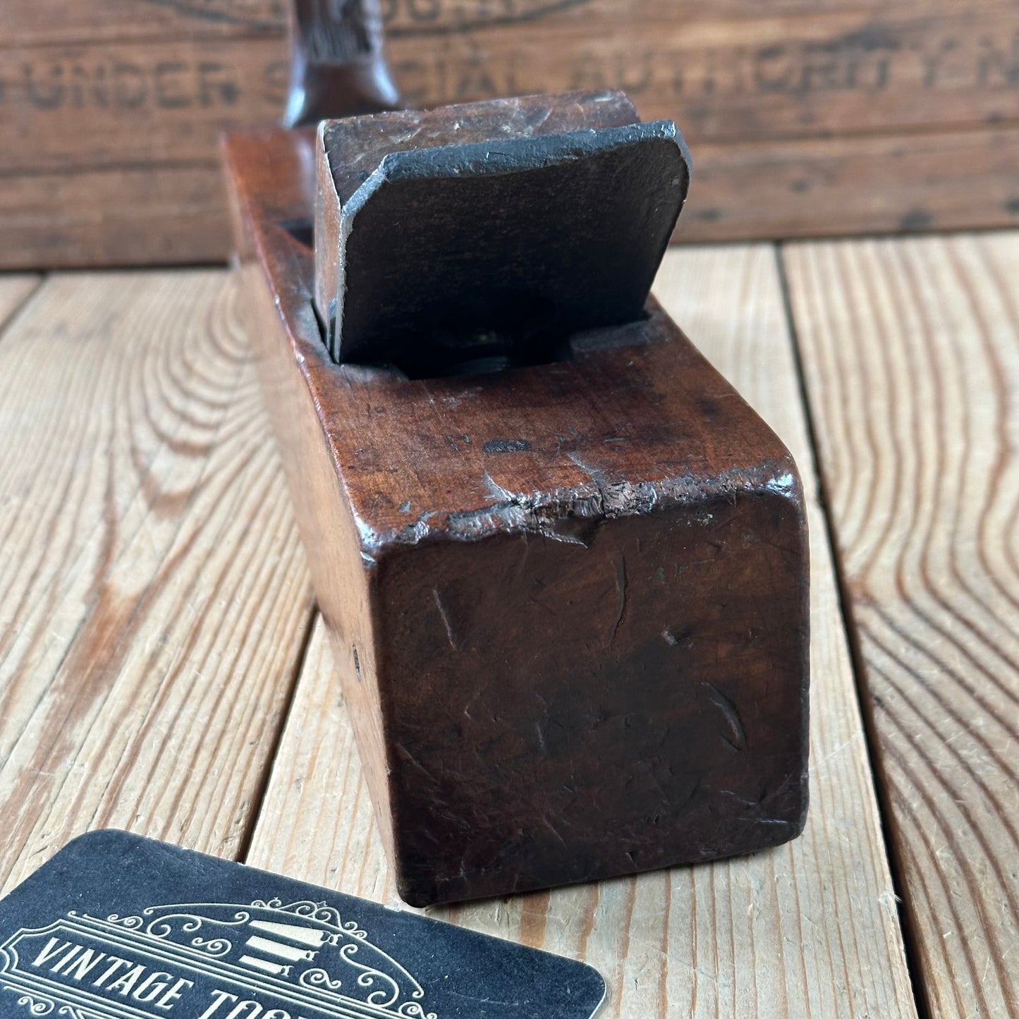 Y187 Antique FRENCH FRUITWOOD Wooden PLANE display