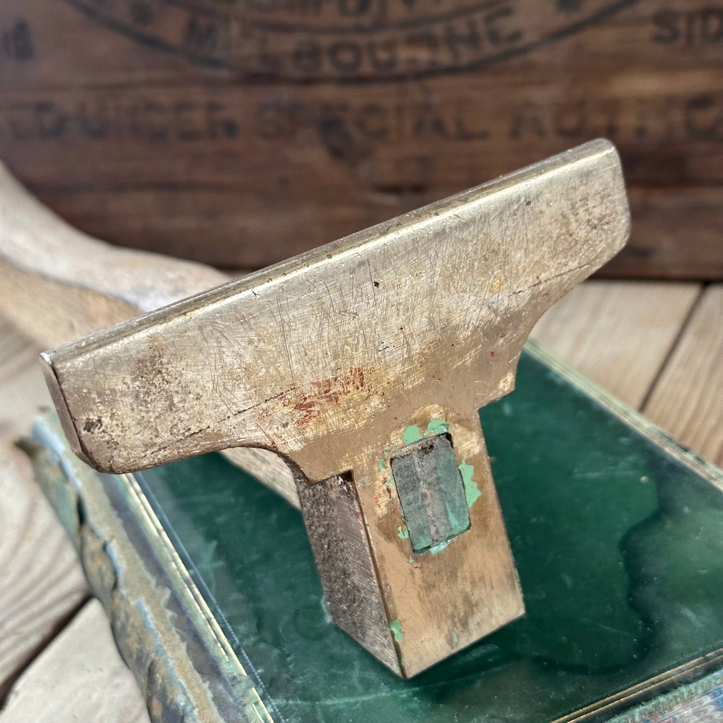 N1796 Vintage BRONZE VENEER HAMMER