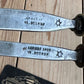 N907 RARE! Vintage pair of ROSEWOOD Handled Barker Bros of MELBOURNE SKEW Carving CHISELS