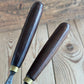 N907 RARE! Vintage pair of ROSEWOOD Handled Barker Bros of MELBOURNE SKEW Carving CHISELS