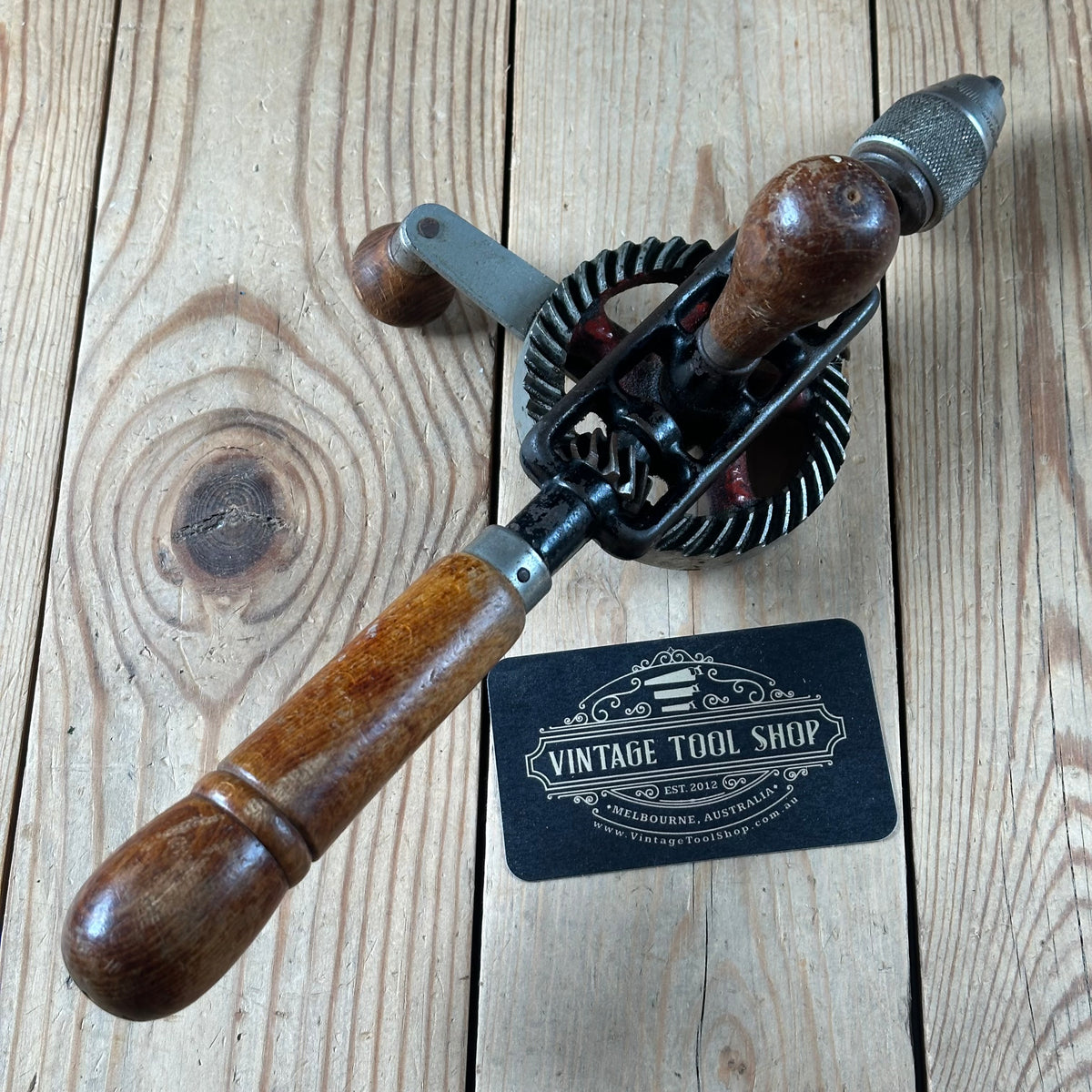 H2607 Vintage AHREMS Goodline German HELICAL GEAR Double Pinion DRILL