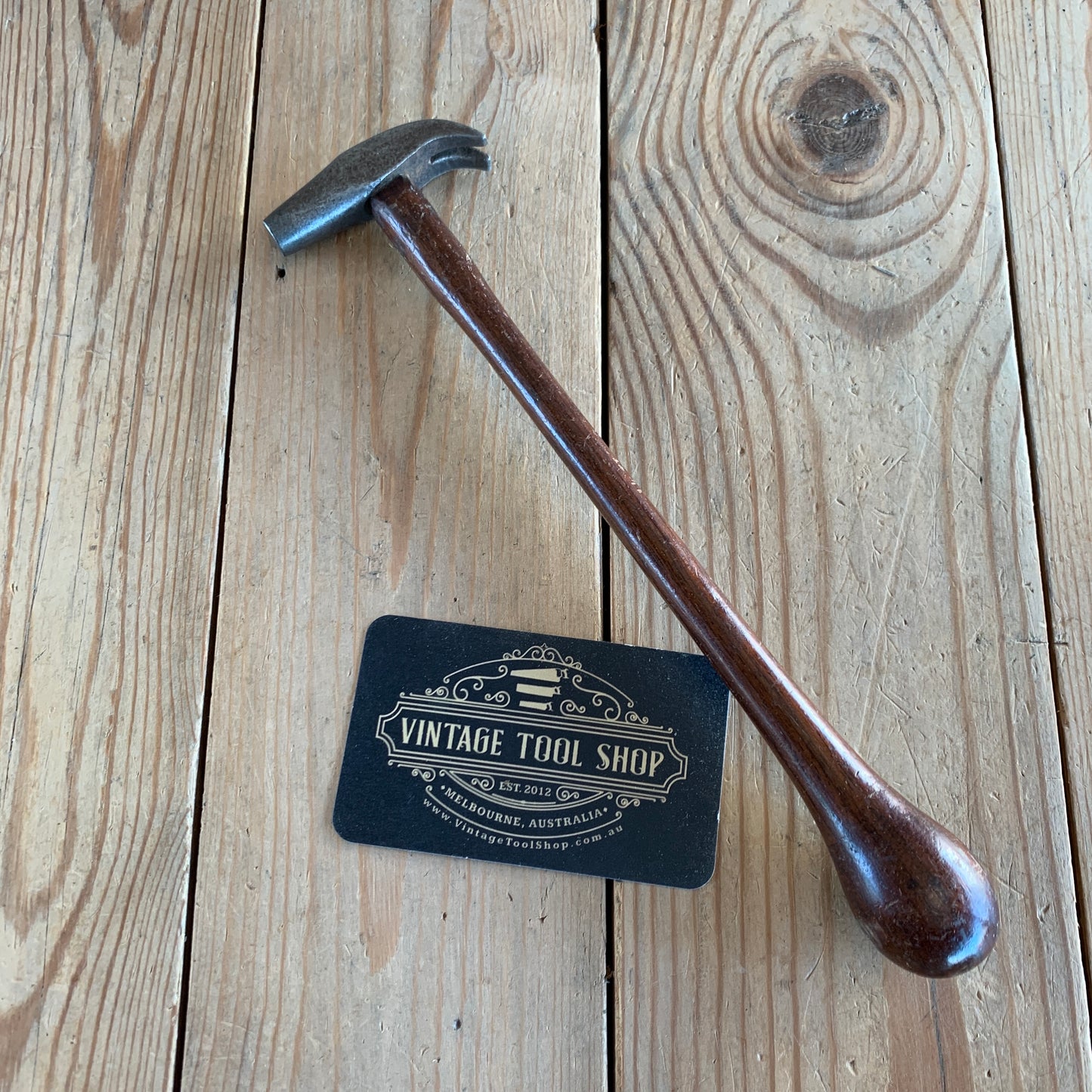 SOLD D834 Vintage small W & C WYNN CLAW HAMMER with Rosewood bulb handle