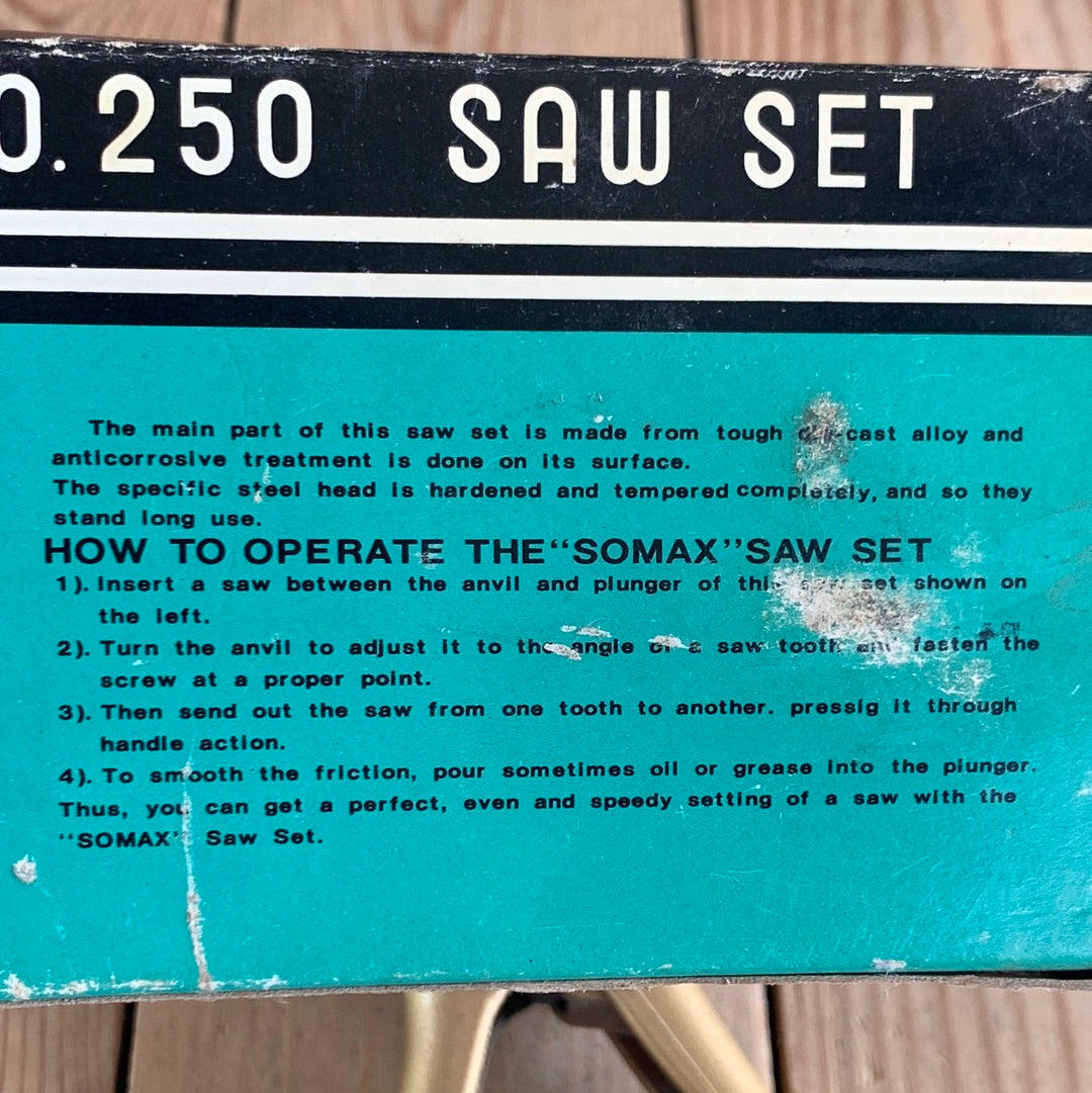 H691 Vintage SOMAX Japan No.250 SAW set IOB