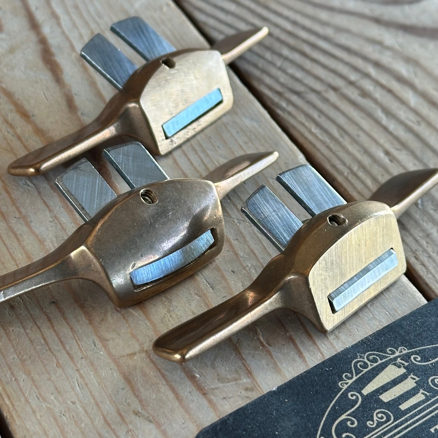 N900 Vintage set of 3 ALDON DETROIT BRONZE MINI SPOKESHAVES spoke shave