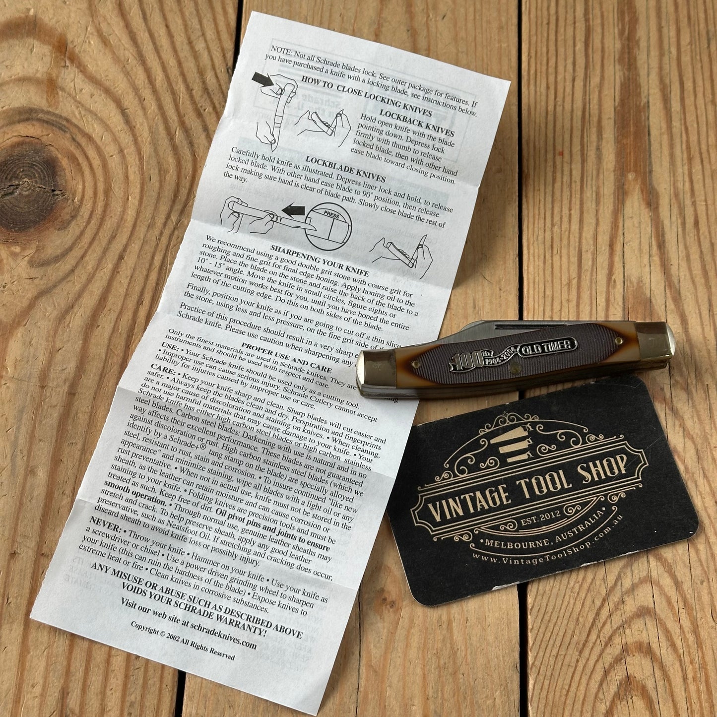 K67 NEW OLD STOCK! Vintage SCHRADE USA 100th anniversary 2004 OLD Timer folding KNIFE IOB