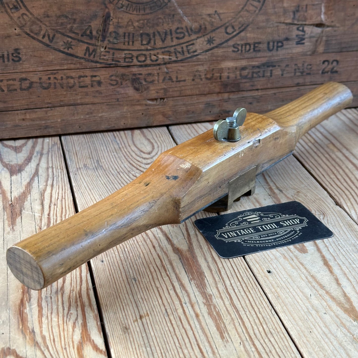 N1716 Vintage wooden ELM COACHMANS ROUTER Coopers Grooving tool spoke shave