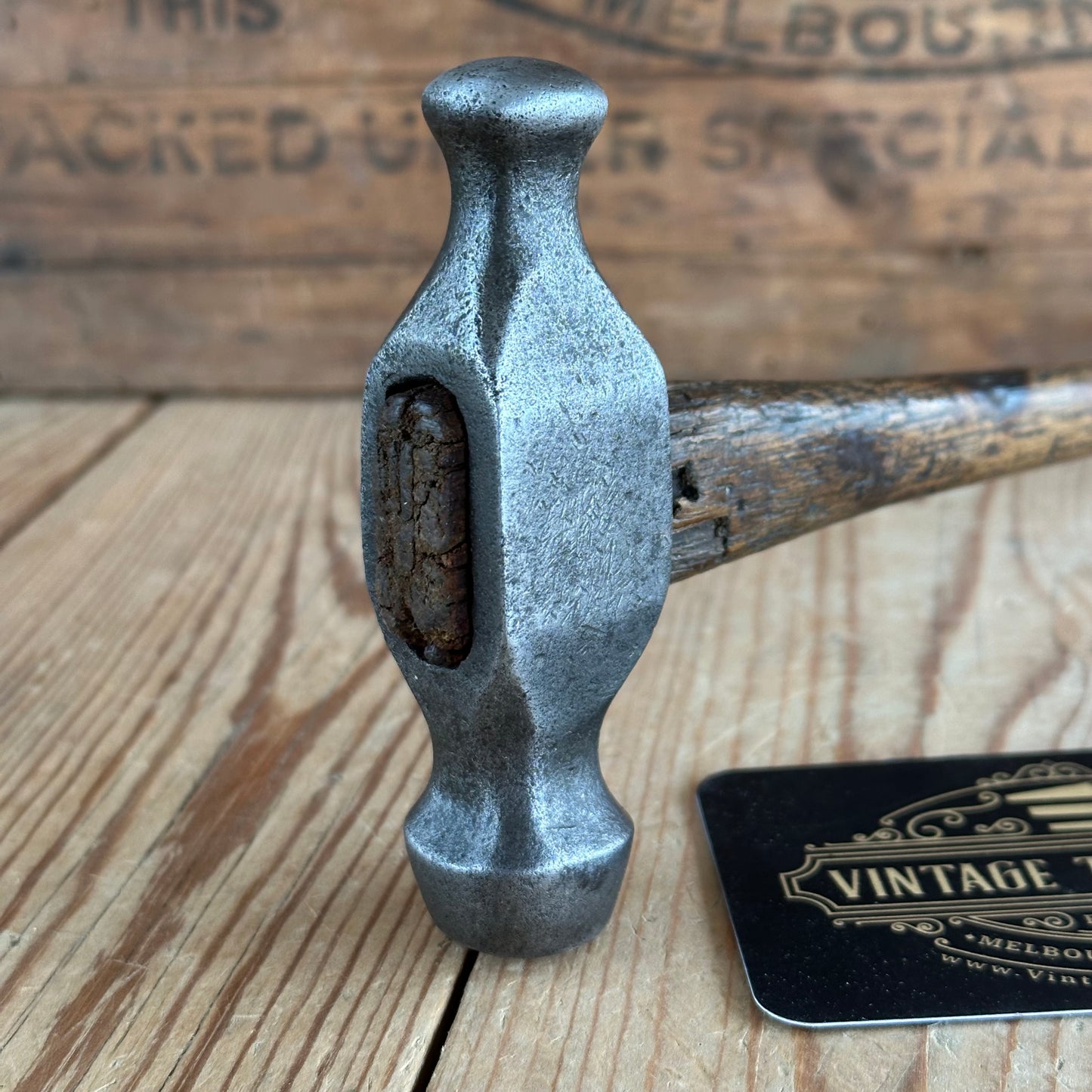 D1866 UNUSUAL! Vintage metalworking JEWELLERS Ball peen HAMMER