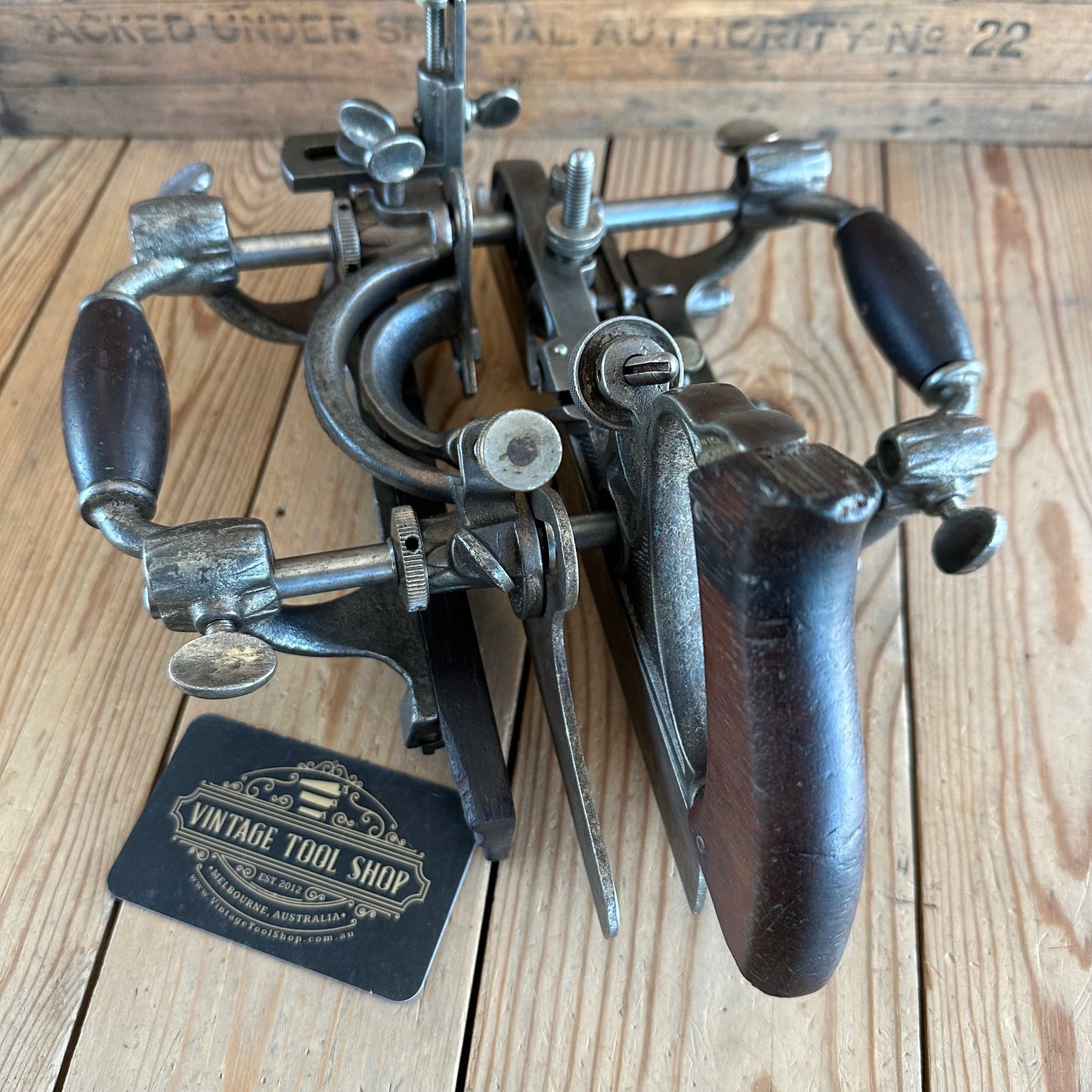 N1088 Antique STANLEY USA No.55 Combination PLANE + 50 x CUTTERS