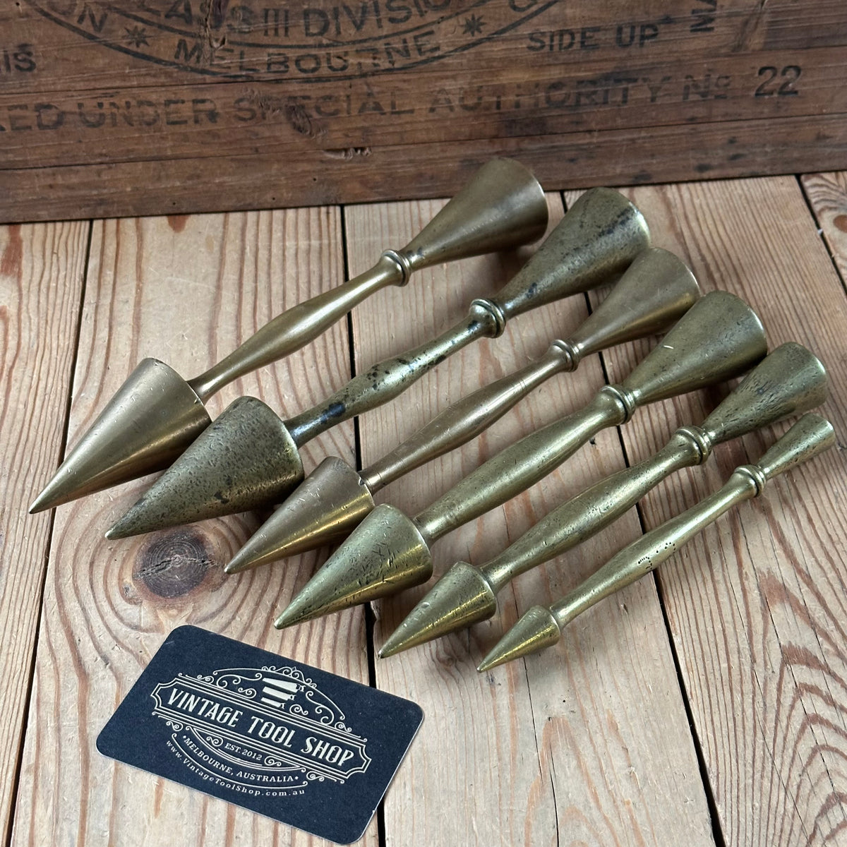 D1435-D1440 RARE! Vintage 1x BRASS Bronze Pipe Organ TUNING CONES