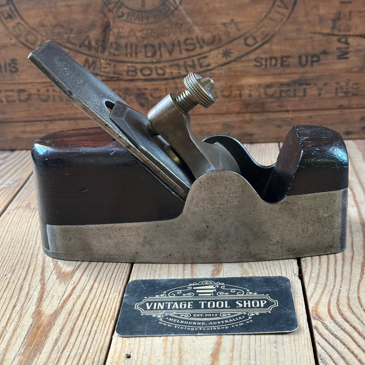 N1038 Antique MATHIESON Scotland No:842 SMOOTHING plane Rosewood
