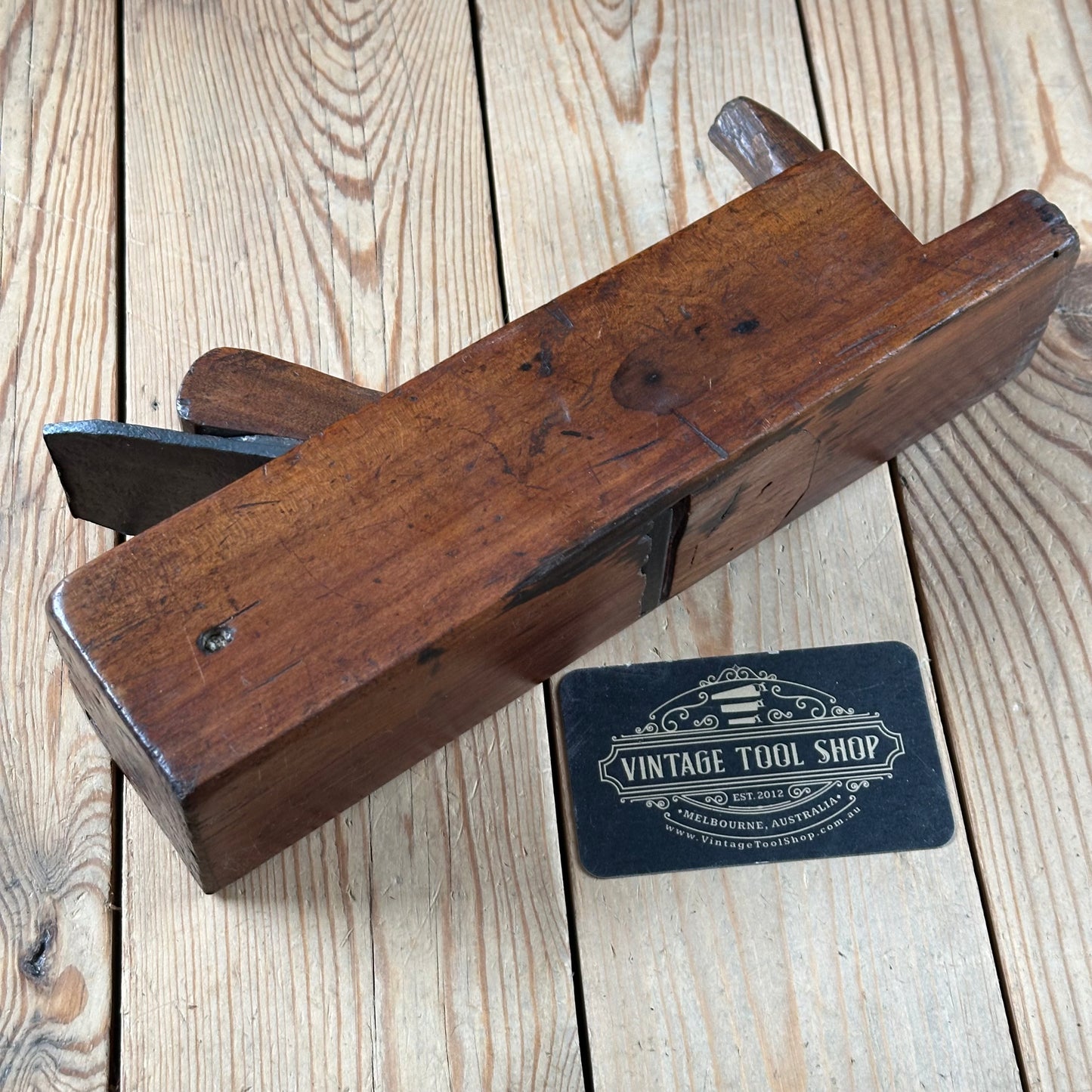 Y187 Antique FRENCH FRUITWOOD Wooden PLANE display