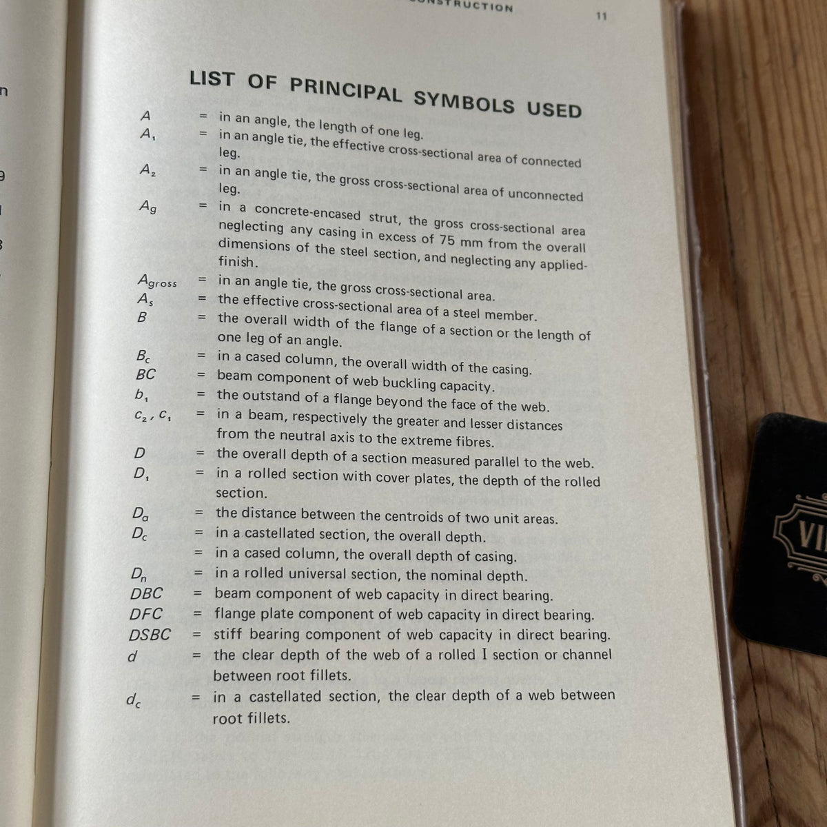 XBN196 Vintage 1974 BOOK SAFE LOAD TABLES for STRUCTURAL STEEL by the AUSTRALIAN INSTITUTE of STEEL CONSTRUCTION