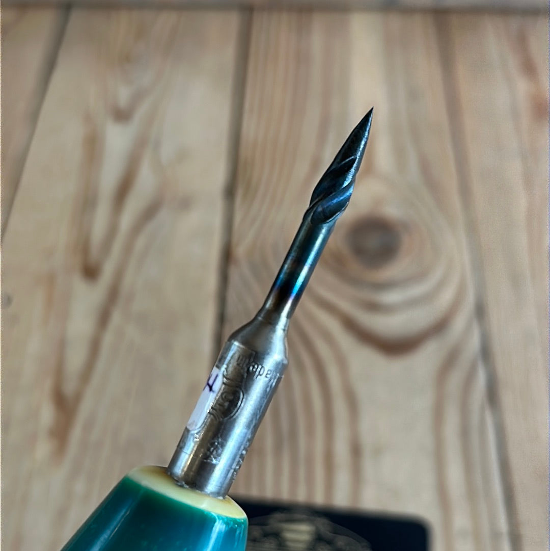 TR132 Repurposed Green /white “14” POOL BALL awl by Tony Ralph