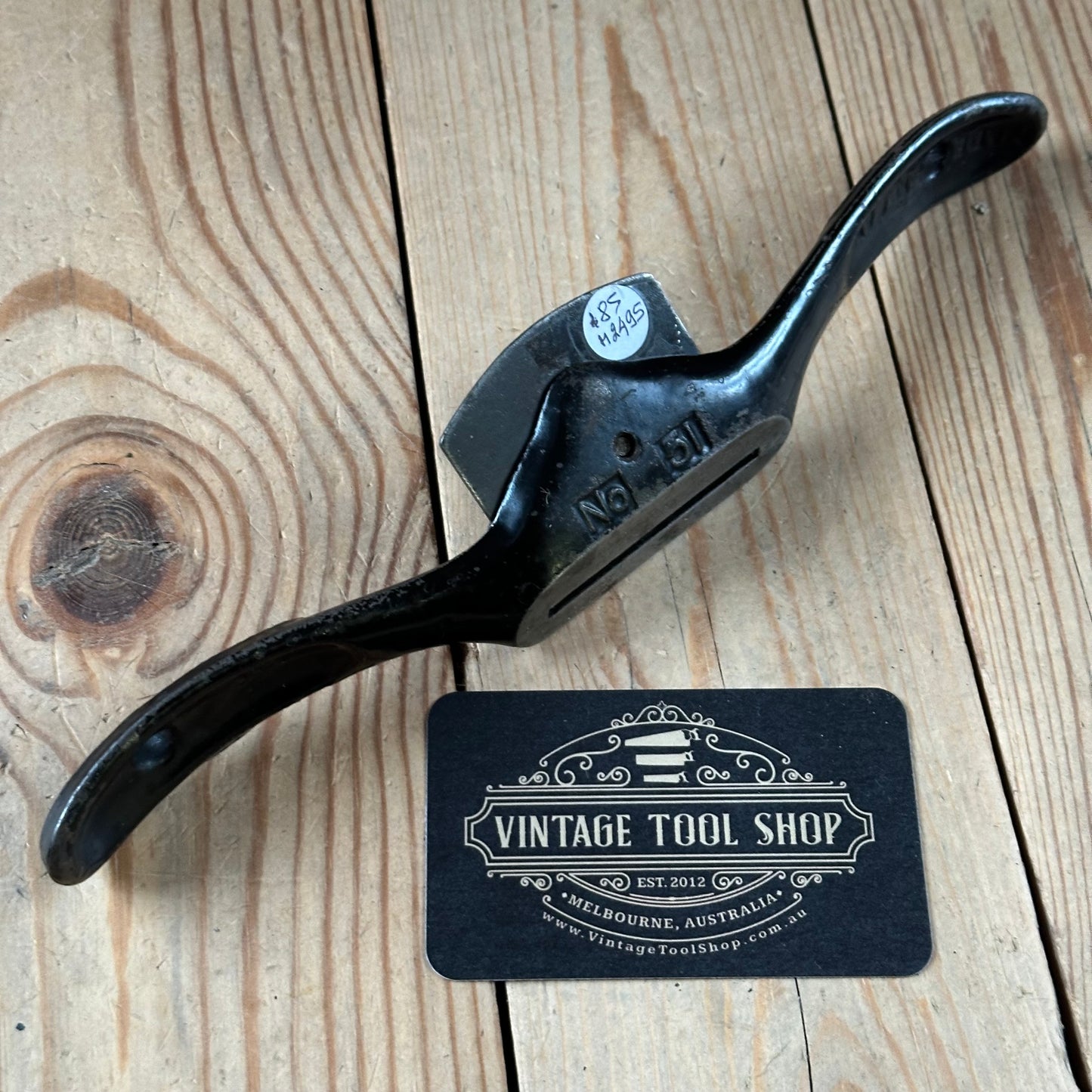 H2495 Vintage STANLEY Canada Sweetheart era No.51 flat SPOKESHAVE spoke shave