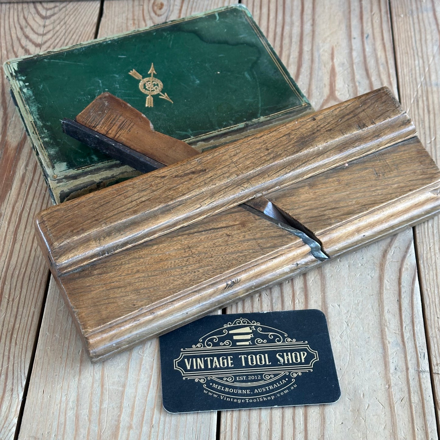 Y1857 Vintage COOL FRENCH OAK Wooden OGEE MOULDING PLANE