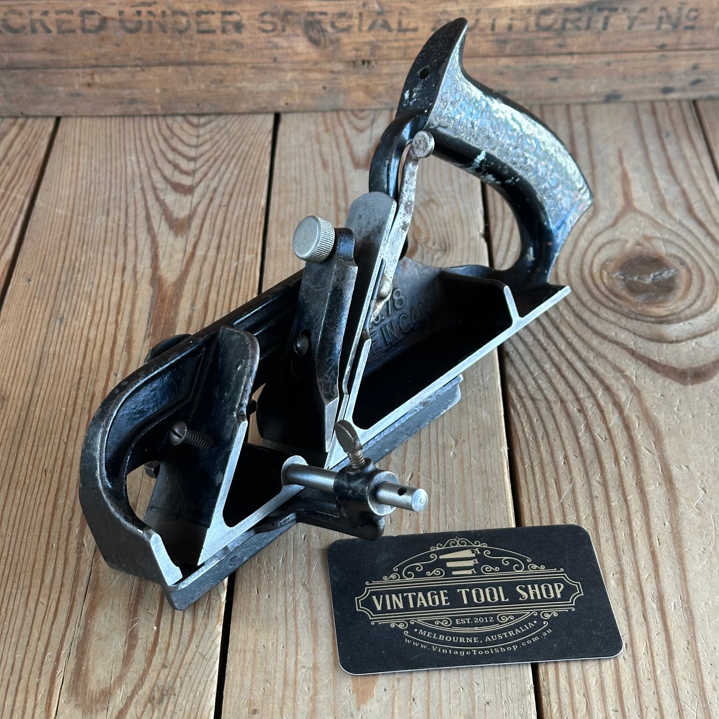 N606 Vintage STANLEY Canada SWEETHEART No.78 Duplex RABBET rebate plane