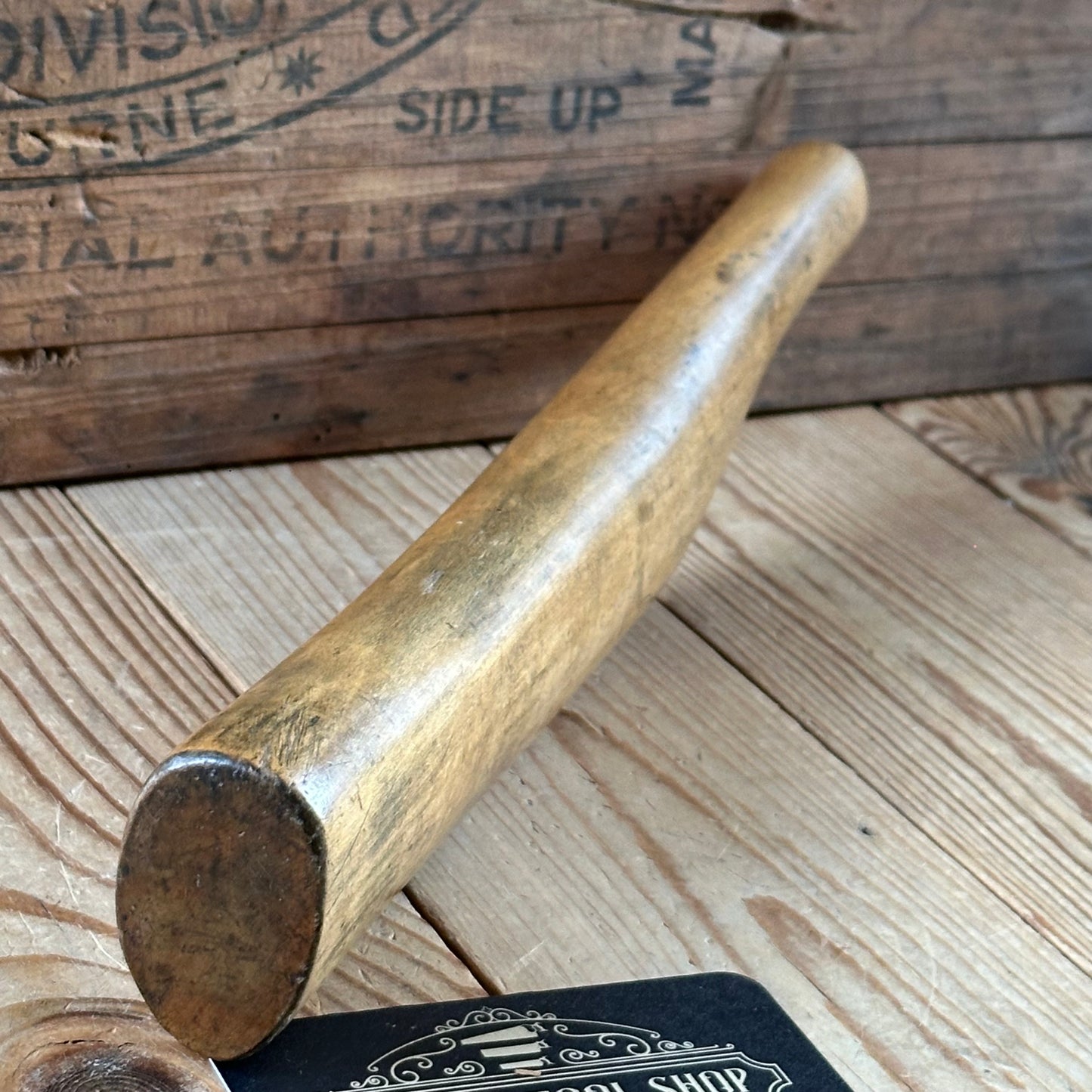 H2455 Vintage BOXWOOD Lead DRESSING STICK plumbers mallet