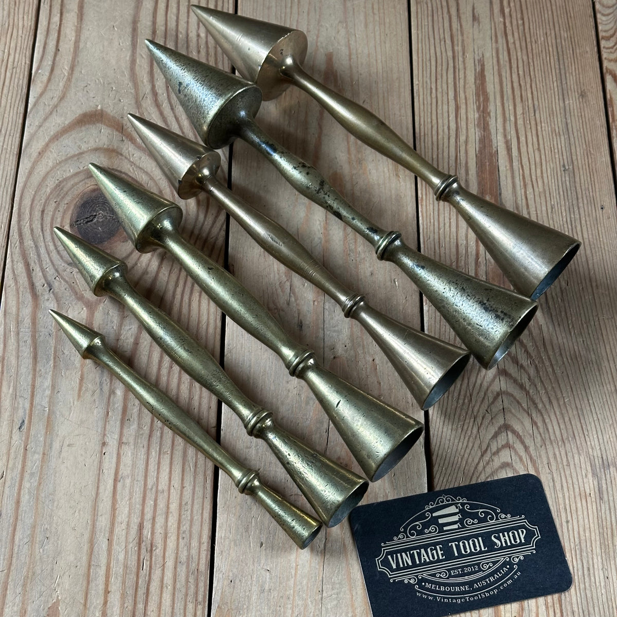 D1435-D1440 RARE! Vintage 1x BRASS Bronze Pipe Organ TUNING CONES