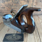N1023 RARE Antique MATHIESON Scotland Closed Handle Infill SMOOTHING plane in Rosewood
