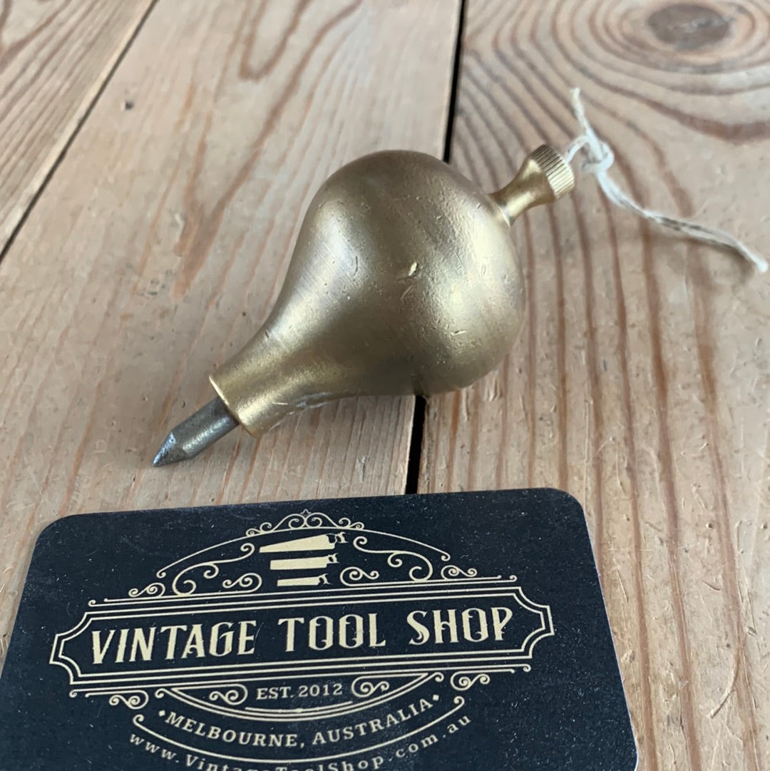 H752 Vintage CT CARTER TOOLS No.12 brass PLUMB BOB