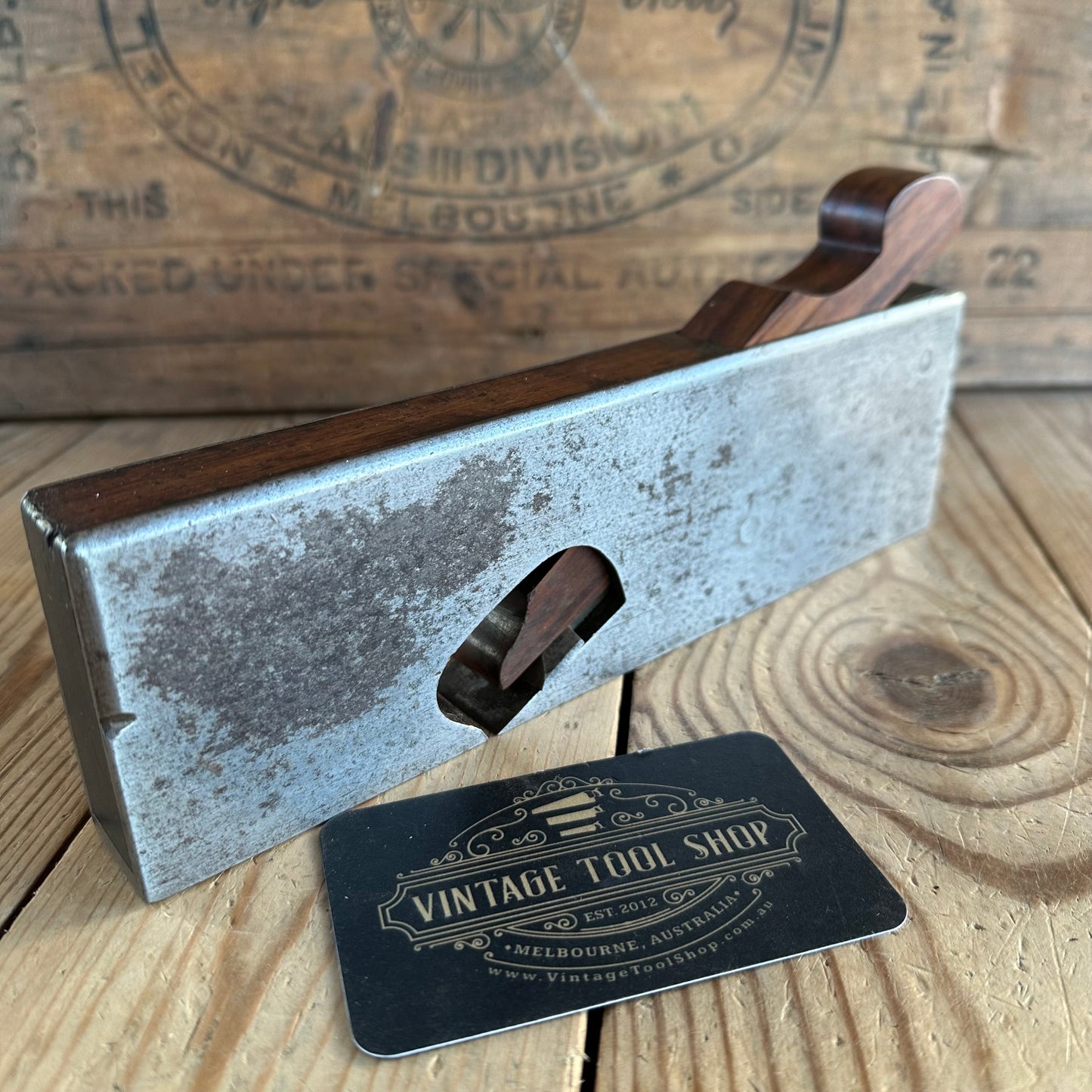N1924 Antique Iron & MAHOGANY INFILL Shoulder PLANE