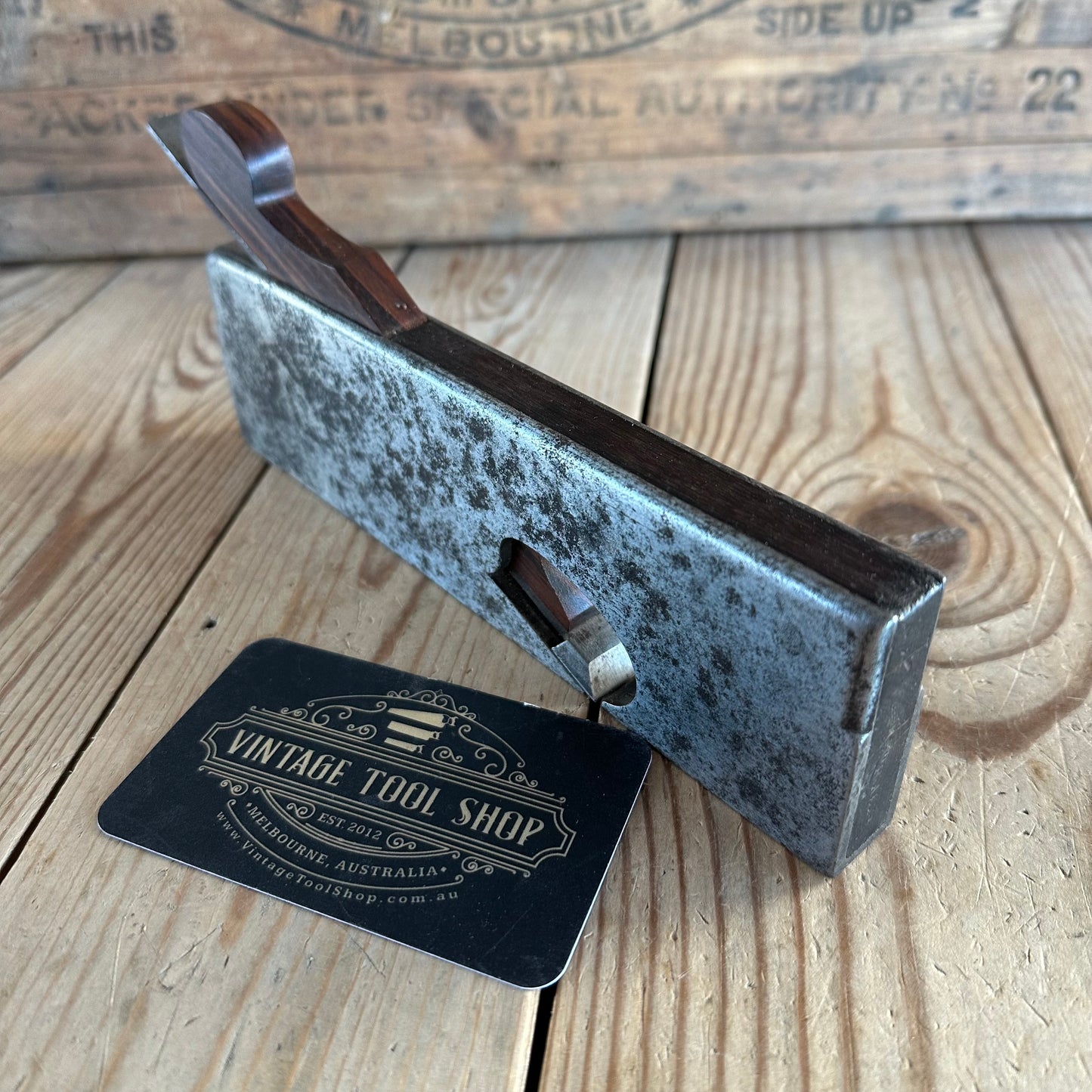 N1922 Antique Iron & ROSEWOOD INFILL 3/4” 18mm Shoulder PLANE by MATHIESON