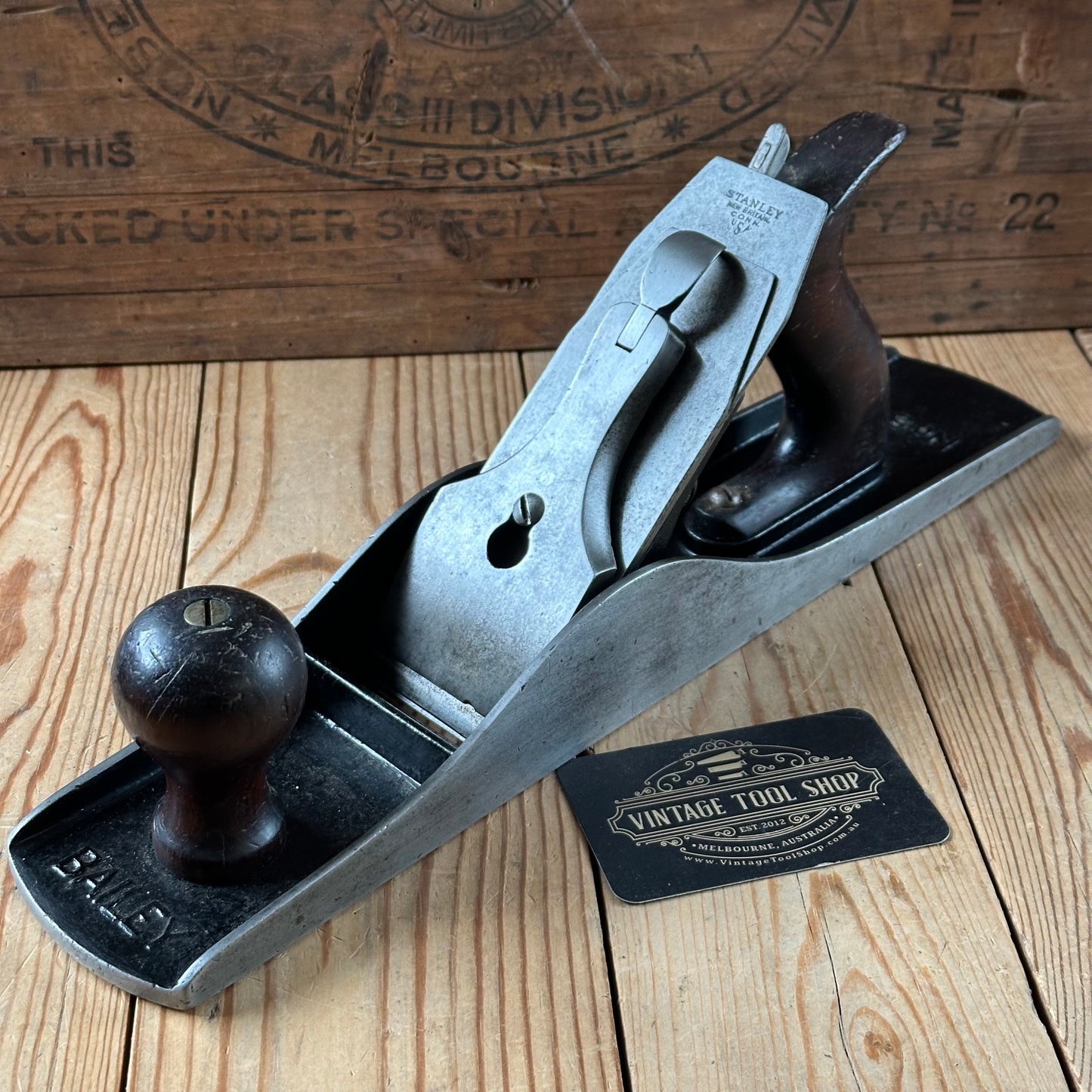 H2489 Vintage STANLEY USA Type 11 No.5 1/2 Corrugated PLANE with Rosewood handles