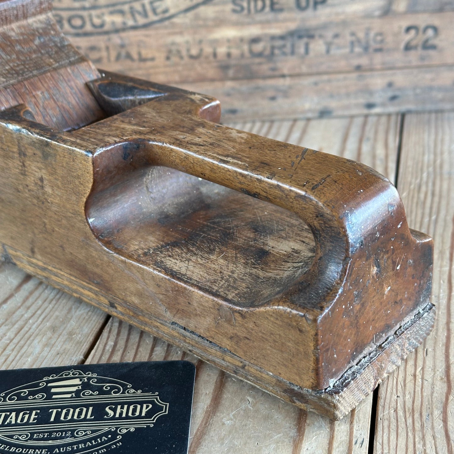 N1906 COOL! Antique French wooden ROMAN Style PLANE