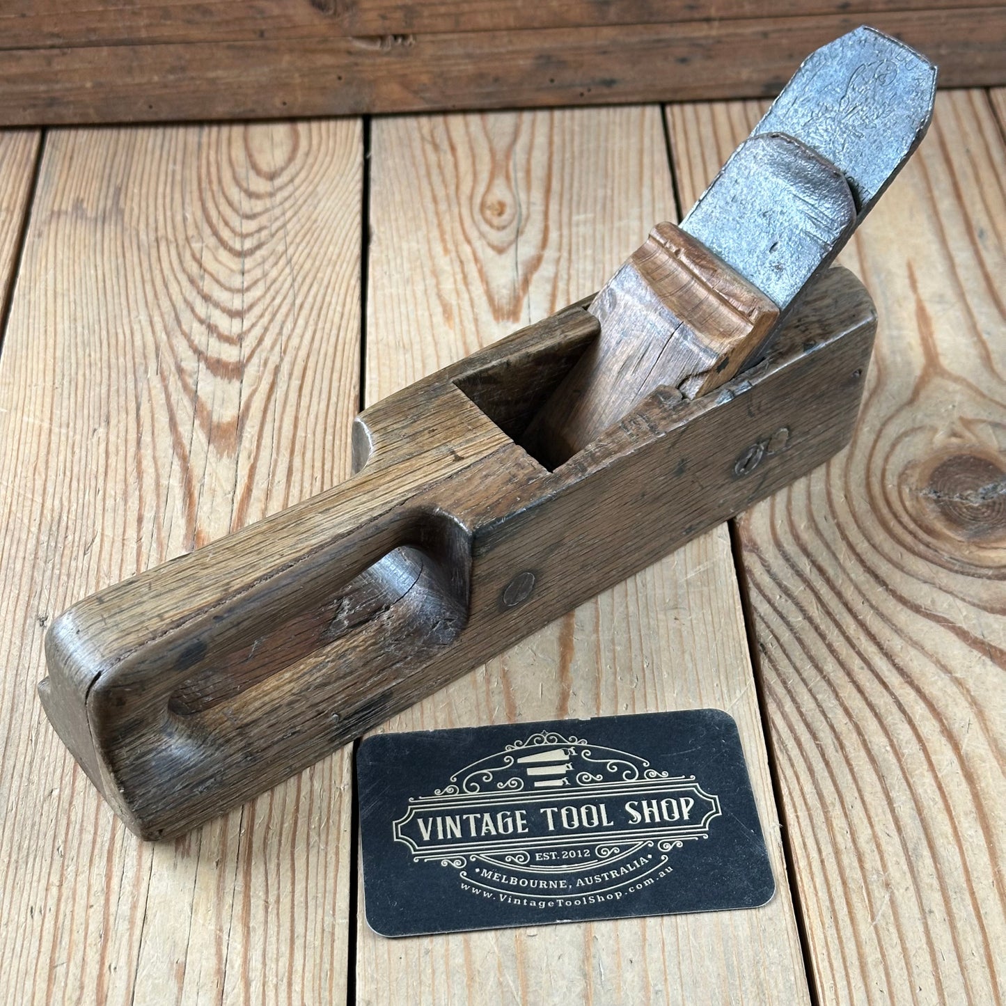 Y1538  Antique FRENCH Wooden PLANE display
