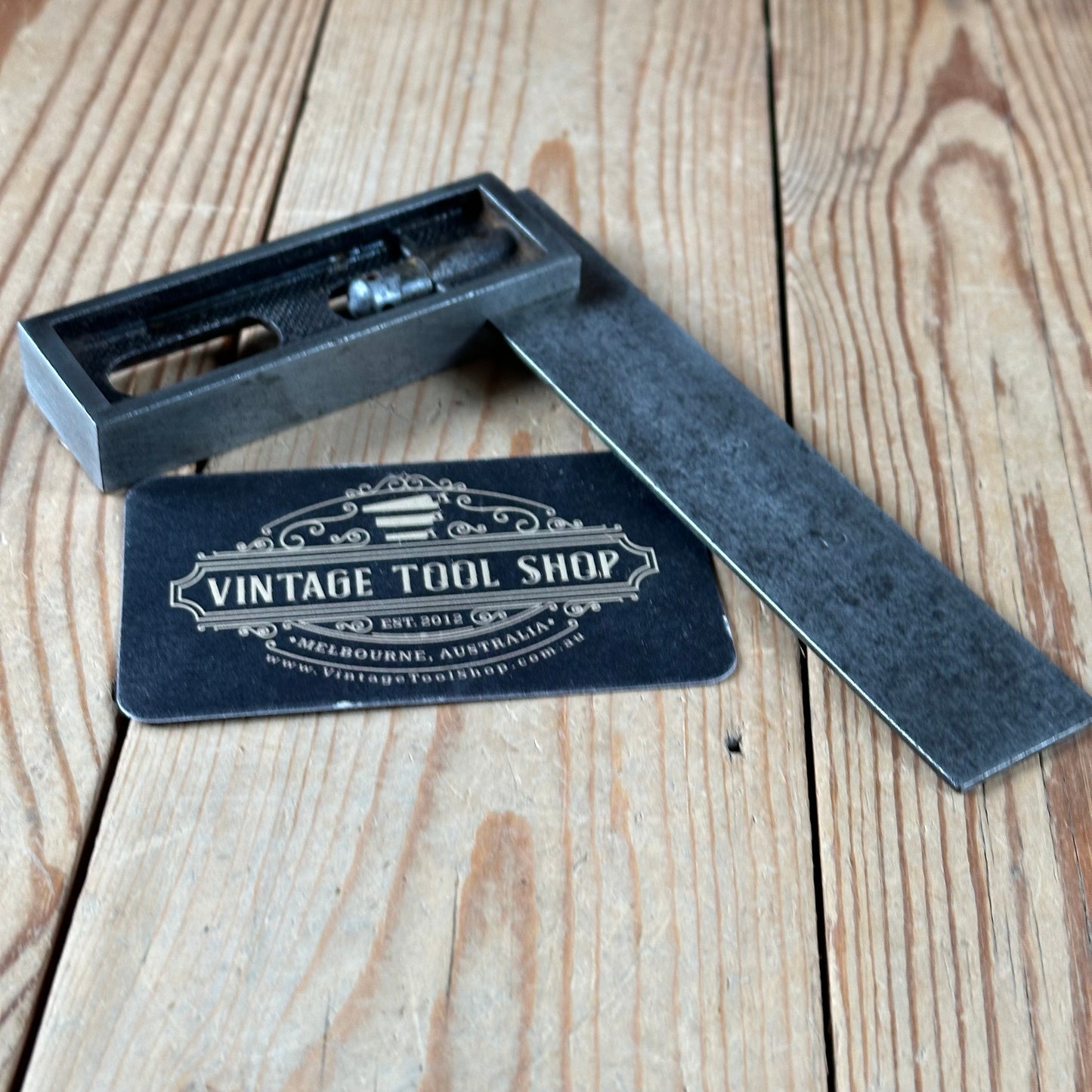 H53 Vintage STARRETT USA No.60 metal SQUARE
