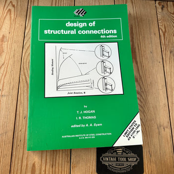 XBN184 Vintage 1994 BOOK DESIGN of STRUCTURAL CONNECTIONS 4th edition by T.J.Hogan & I.R.Thomas