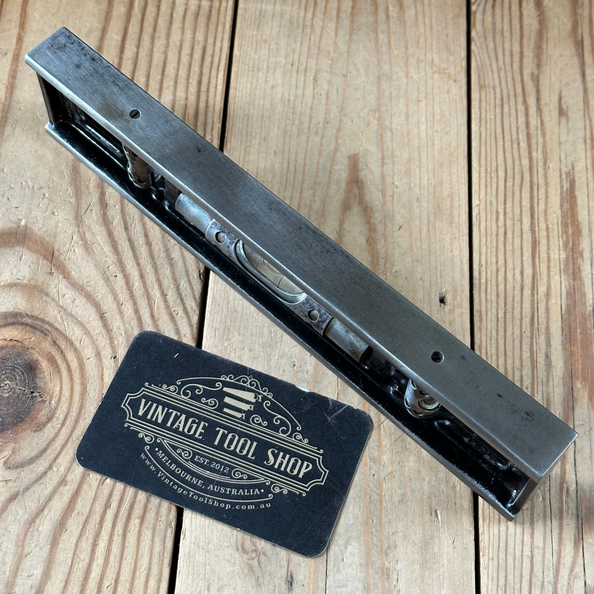 H2595 COOL! Vintage STANLEY No:36G 9” engineers METAL SPIRIT LEVEL