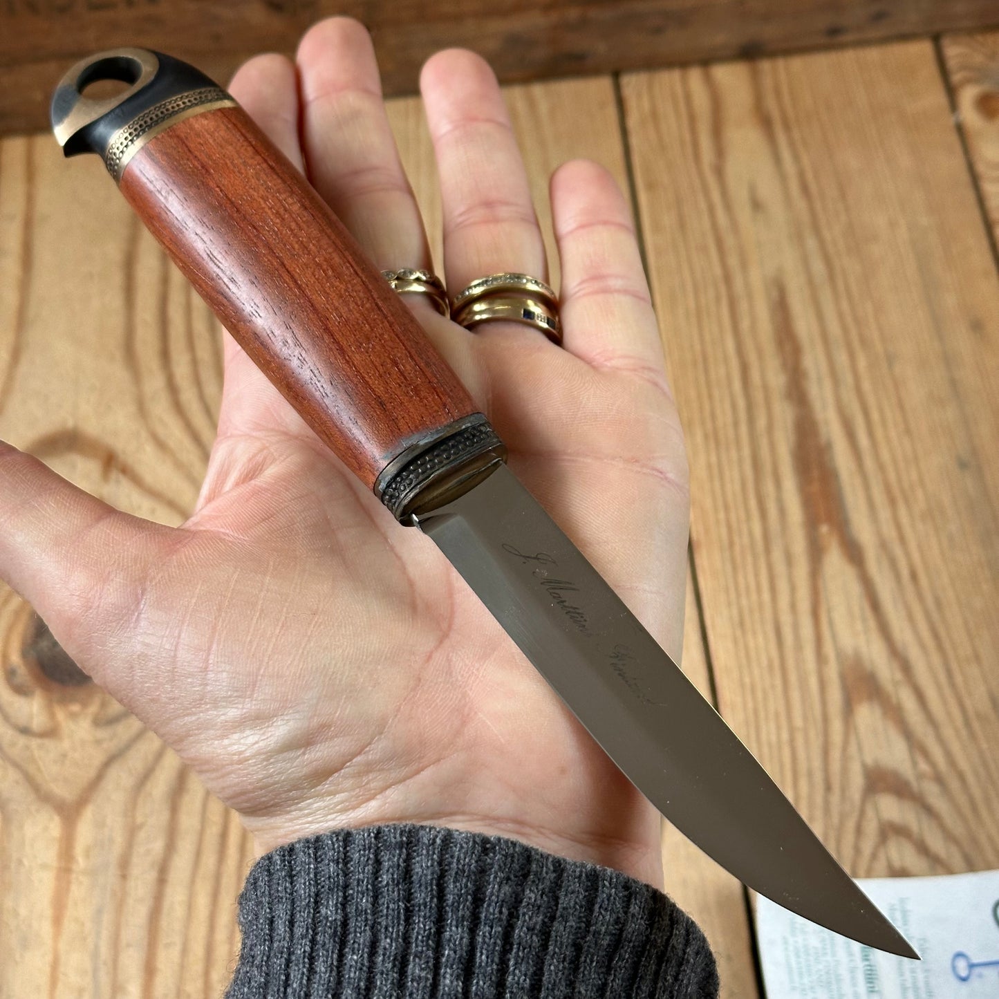 K36 Vintage Original Finnish MARTTIINI FINLAND EAGLE HEAD Puukko KNIFE