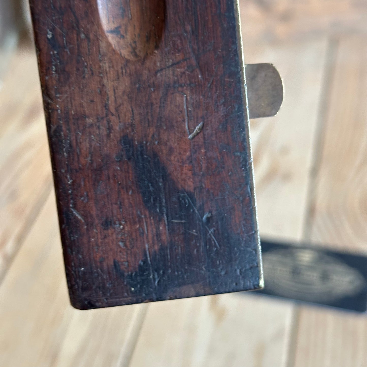 SOLD. N1936 SCARCE! Vintage STANLEY No:2 15” square with rest tab Sweetheart era ROSEWOOD & brass SQUARE