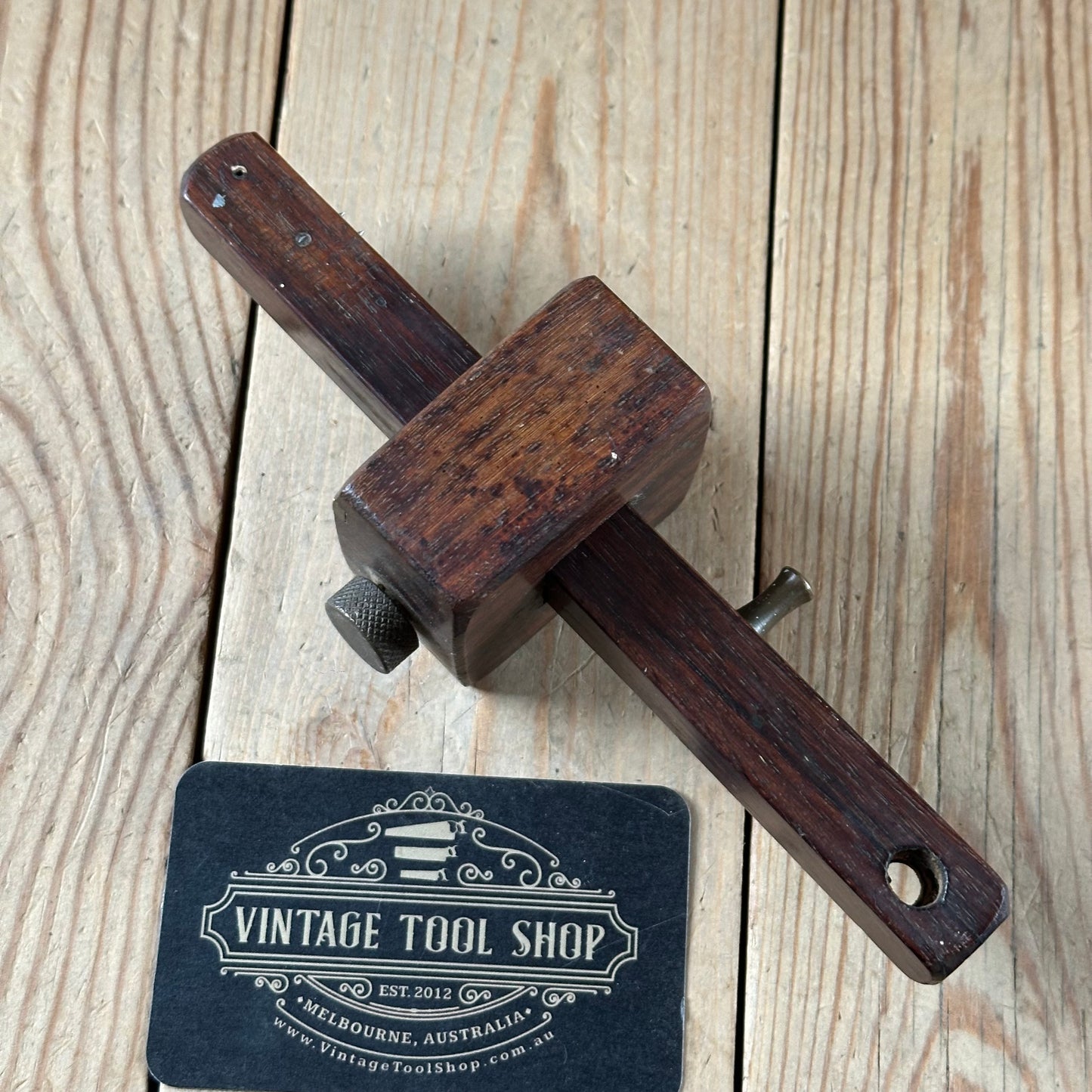 H2478 Vintage English made Rosewood BRASS Mortise and marking GAUGE