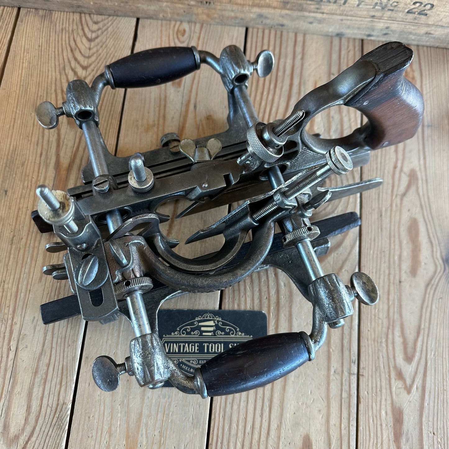 N1088 Antique STANLEY USA No.55 Combination PLANE + 50 x CUTTERS