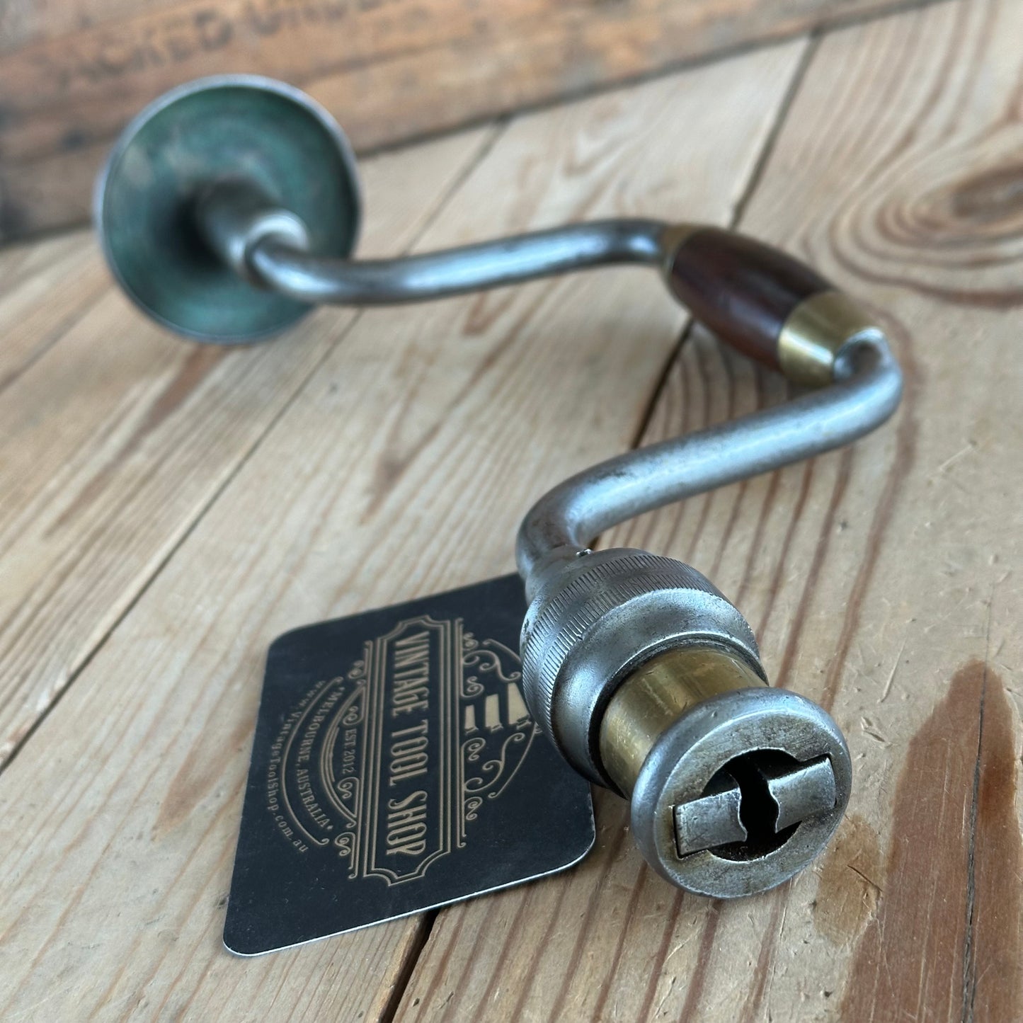 SOLD. H2007 EARLY! Antique 1867-1878 MILLERS FALLS USA No.4 ROSE CHUCK BRACE DRILL