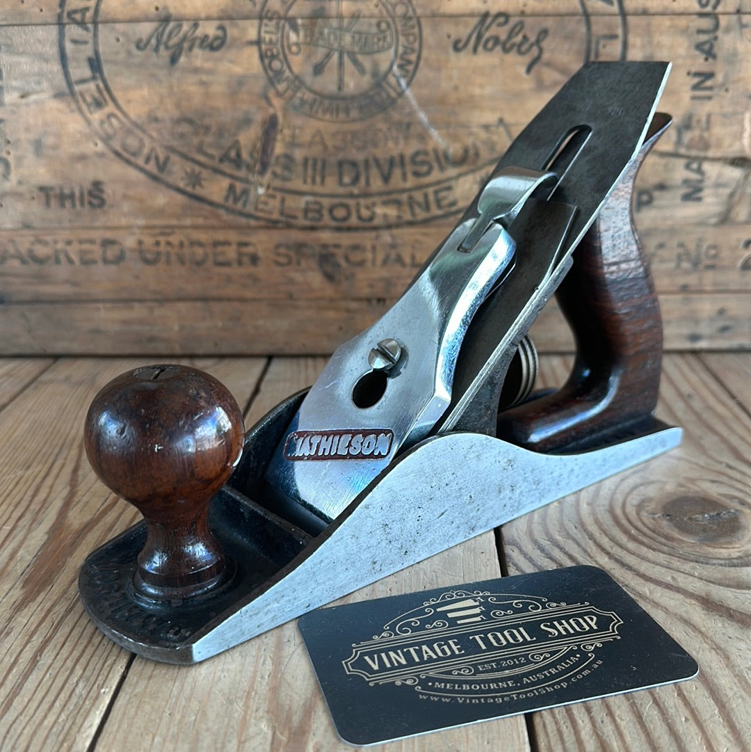 SOLD N1024 RARE! Antique & SUPER TIDY! MATHIESON Scotland No.4 PLANE Rosewood handles