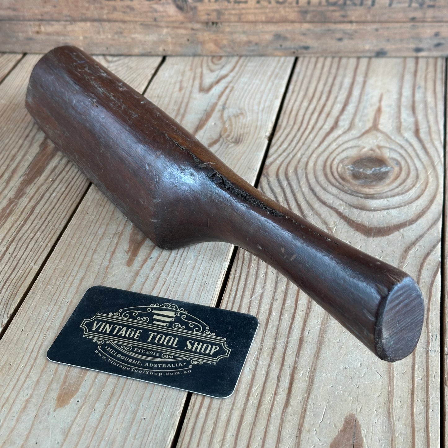 H2372 Vintage Lead DRESSING STICK plumbers mallet