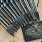 H1913 Vintage BOXED Set of 13 x IRWIN / Solid Center PATTERN wood drill BITS brace auger BIT set