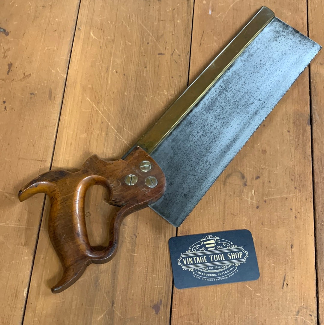 SOLD S516 Premium Quality Vintage SHARP! Henry DISSTON & Sons H5 12” 14ppi Carcass Crosscut SAW BACKSAW