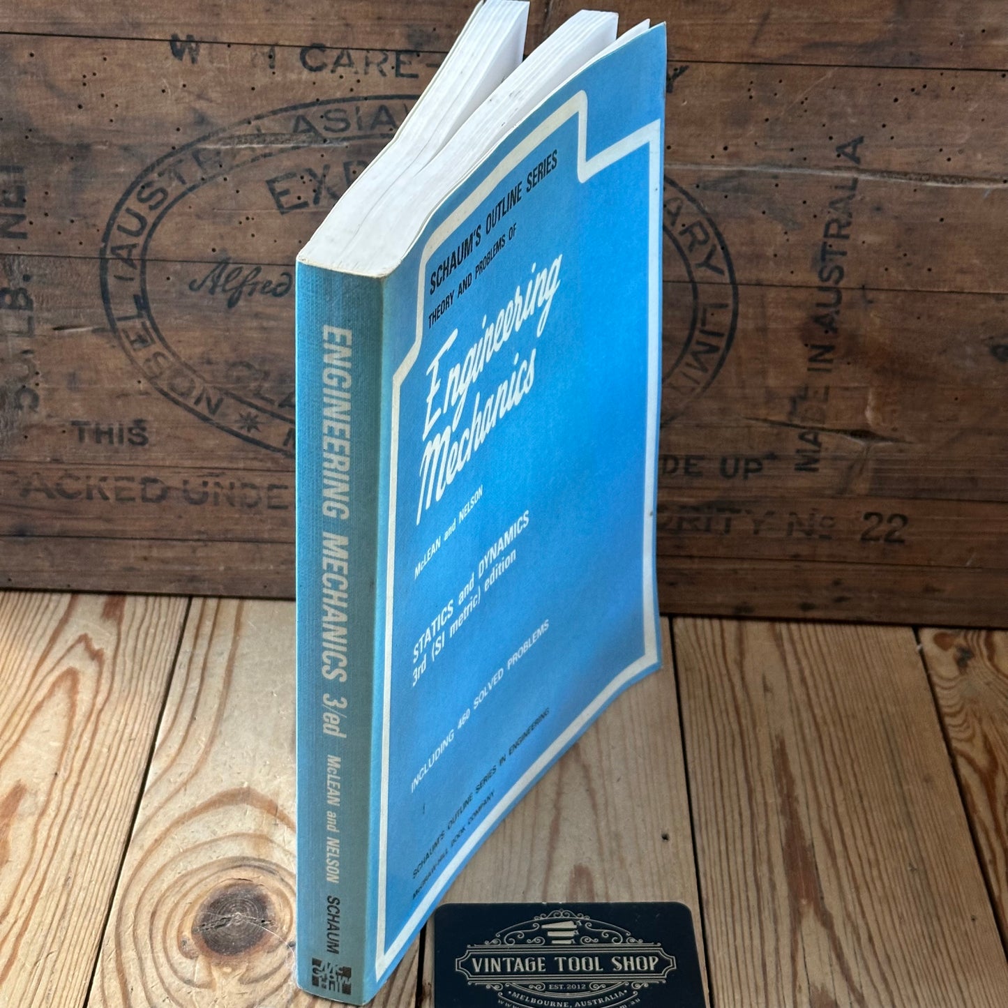 XBN129 Vintage 1980 BOOK Theory and Problems of ENGINEERING MECHANICS Statics and Dynamics 3rd SI metric edition by W.G.McLean and E.W.Nelson