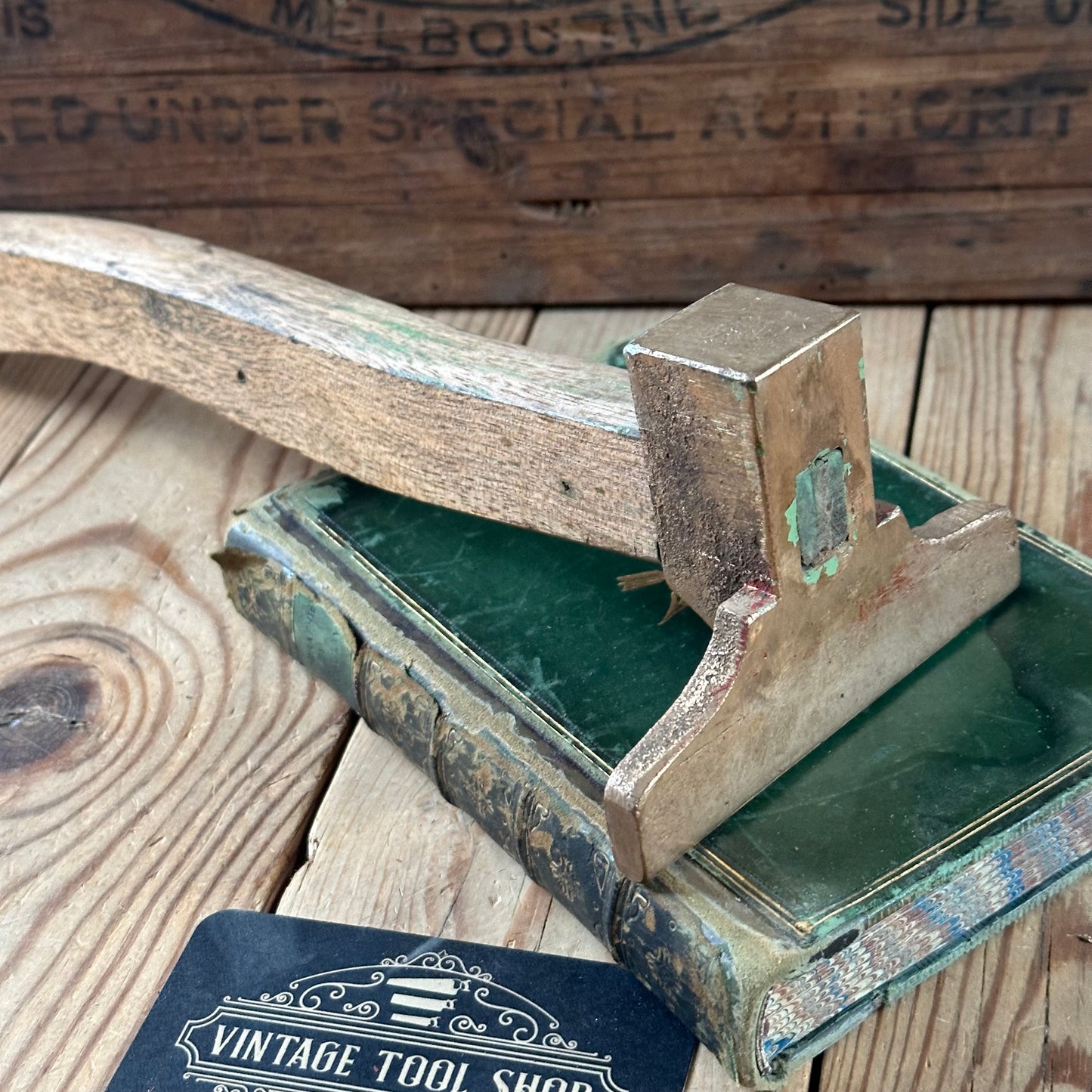 N1796 Vintage BRONZE VENEER HAMMER