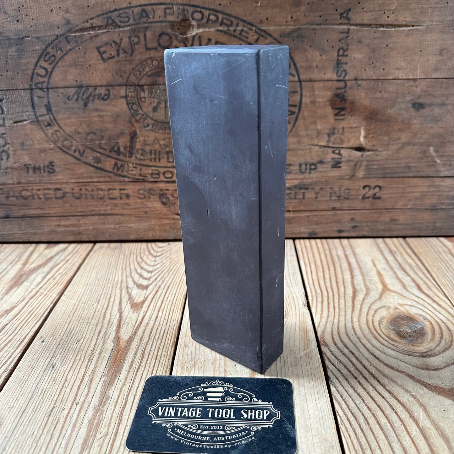 A382 MASSIVE! Vintage extra wide FRENCH LA LUNE natural sharpening water STONE