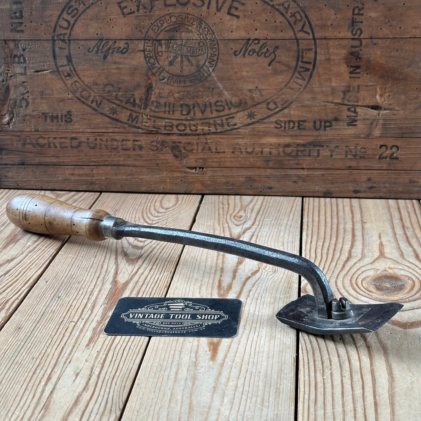 SOLD. Y1729 Antique FRENCH Coopers CURVED barrel SCRAPER chair makers tool
