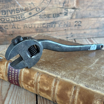 N1456 Vintage FLAG BRAND GERMANY 8” Adjustable “S” WRENCH