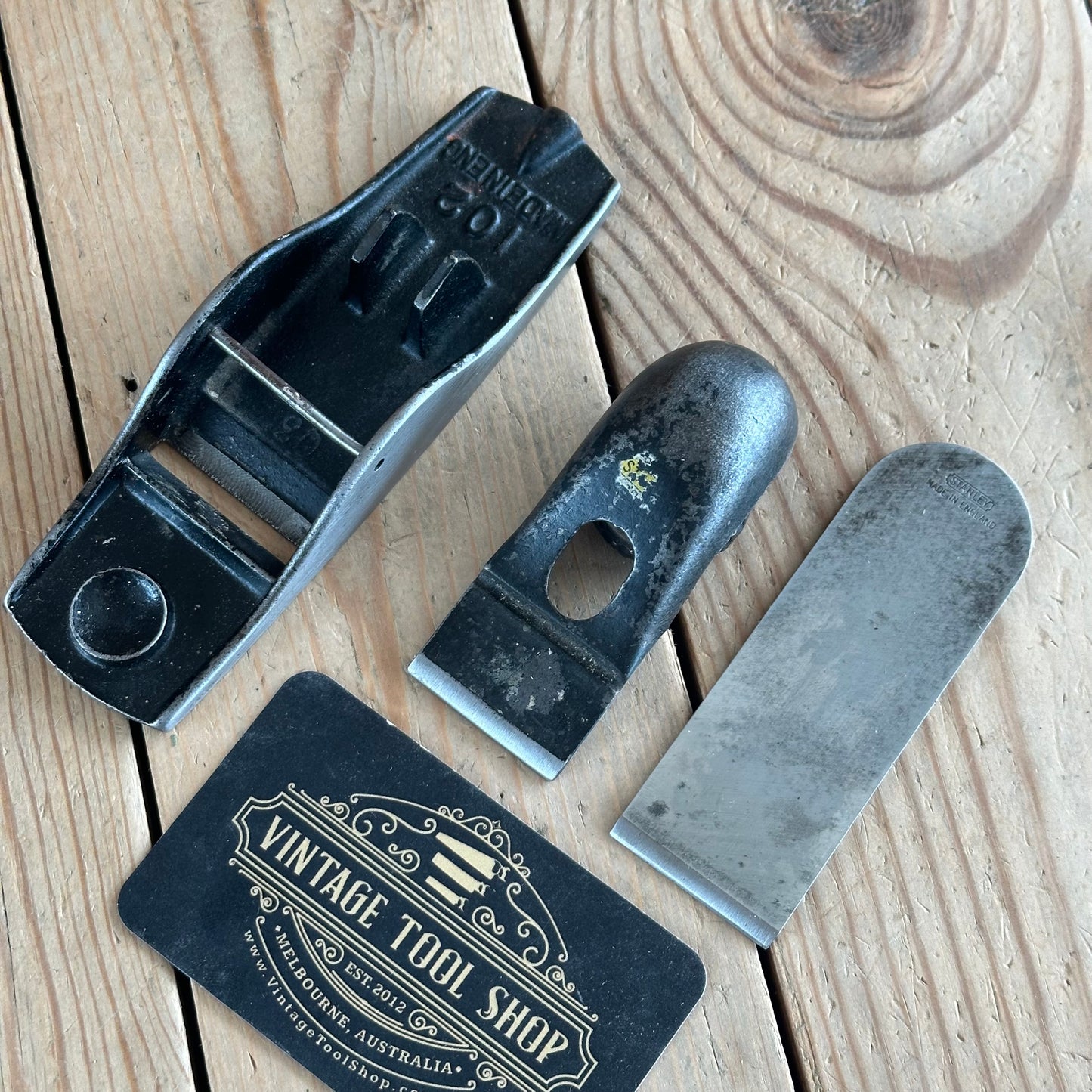 H1528 Vintage STANLEY England No:102 Block PLANE